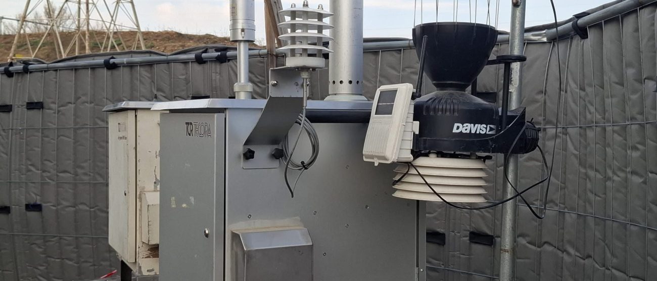 La centralina dell'Arpa installata alla Bareggia