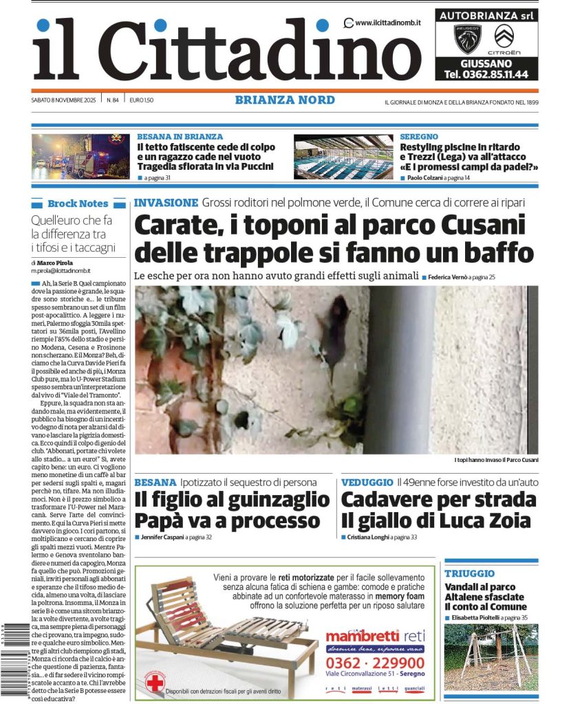 Prime sabato 8 novembre 2025