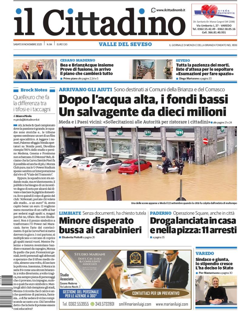 Prime sabato 8 novembre 2025