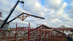 Le capriate del Settecento all'ex Borsa di Monza