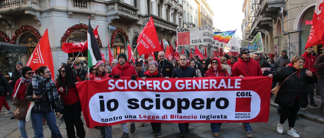 Lo sciopero generale della Cgil a Monza