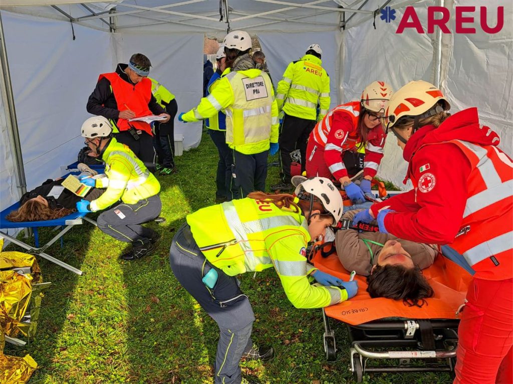 L'esercitazione dell'Areu a Bovisio Masciago