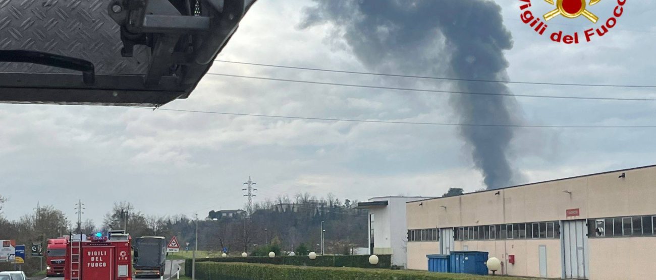 Incendio a Lomagna
