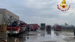 I vigili del fuoco a Lomagna