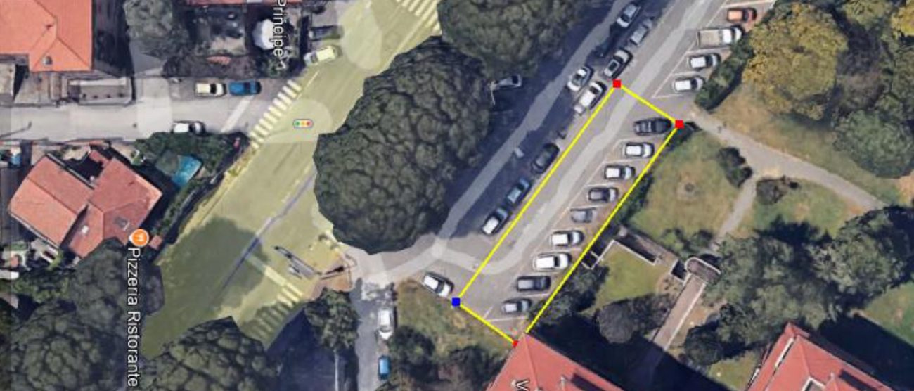 Campo base in viale Campania: il parcheggio pubblico
