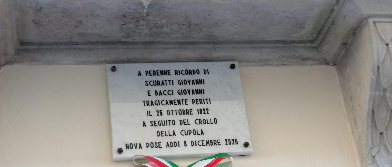 Nova Milanese Targa per defunti crollo cupola chiesa