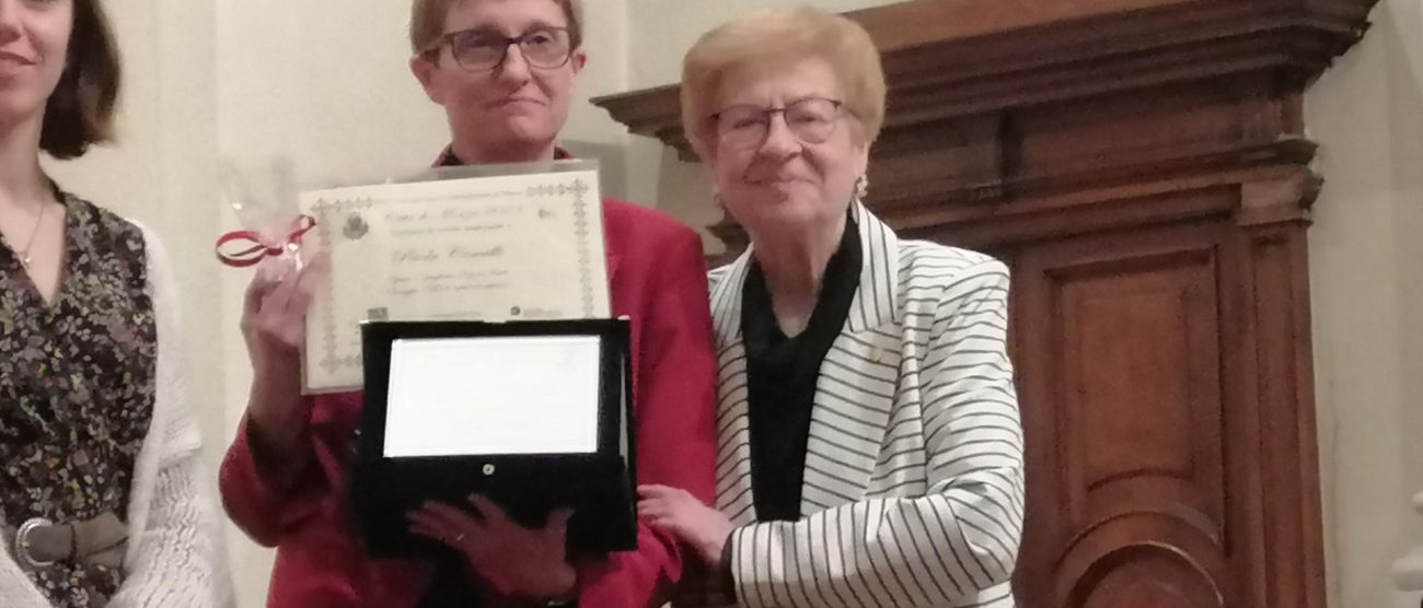 Maria Organtini, a destra, al premio Città di Monza del 2024