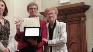 Maria Organtini, a destra, al premio Città di Monza del 2024