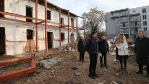 Il sopralluogo al cantiere di via Bramante a Monza