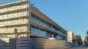 Il cantiere della nuova scuola di via Cantù a Bovisio