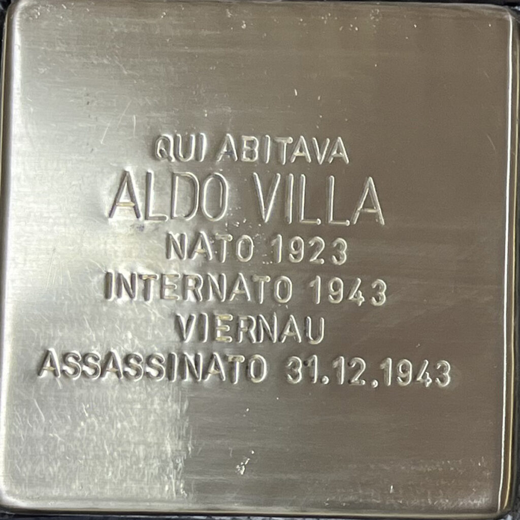 Macherio Pietra d'inciampo 2026 Aldo Villa