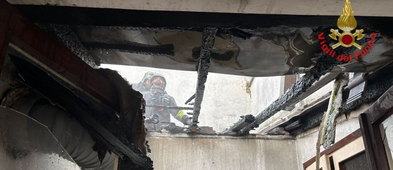 I vigili del fuoco a Lentate