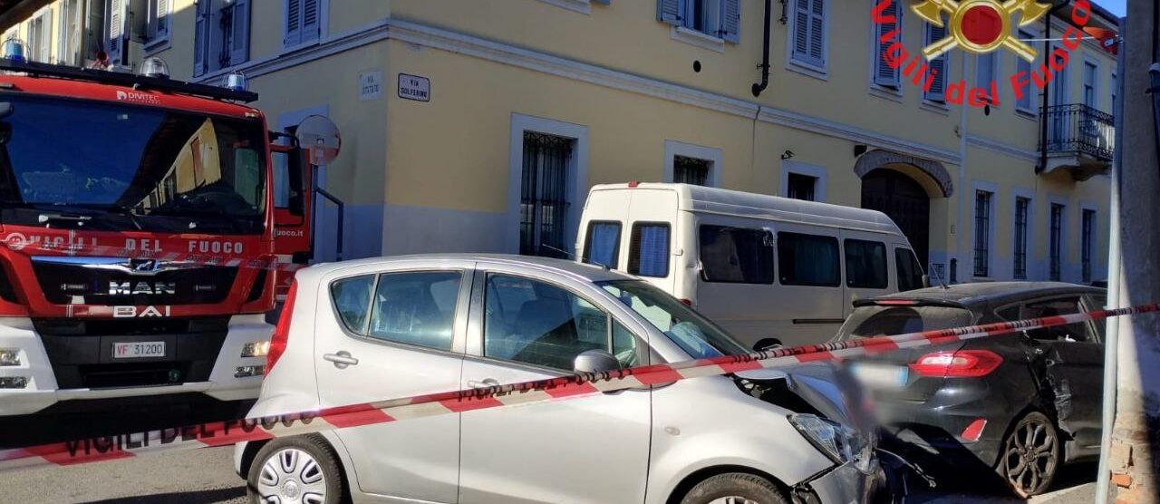 La scena dell'incidente a Lissone