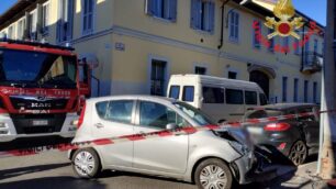La scena dell'incidente a Lissone