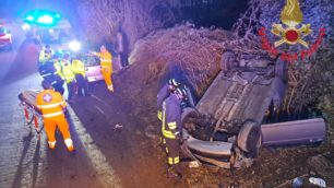 La scena dell'incidente a Meda