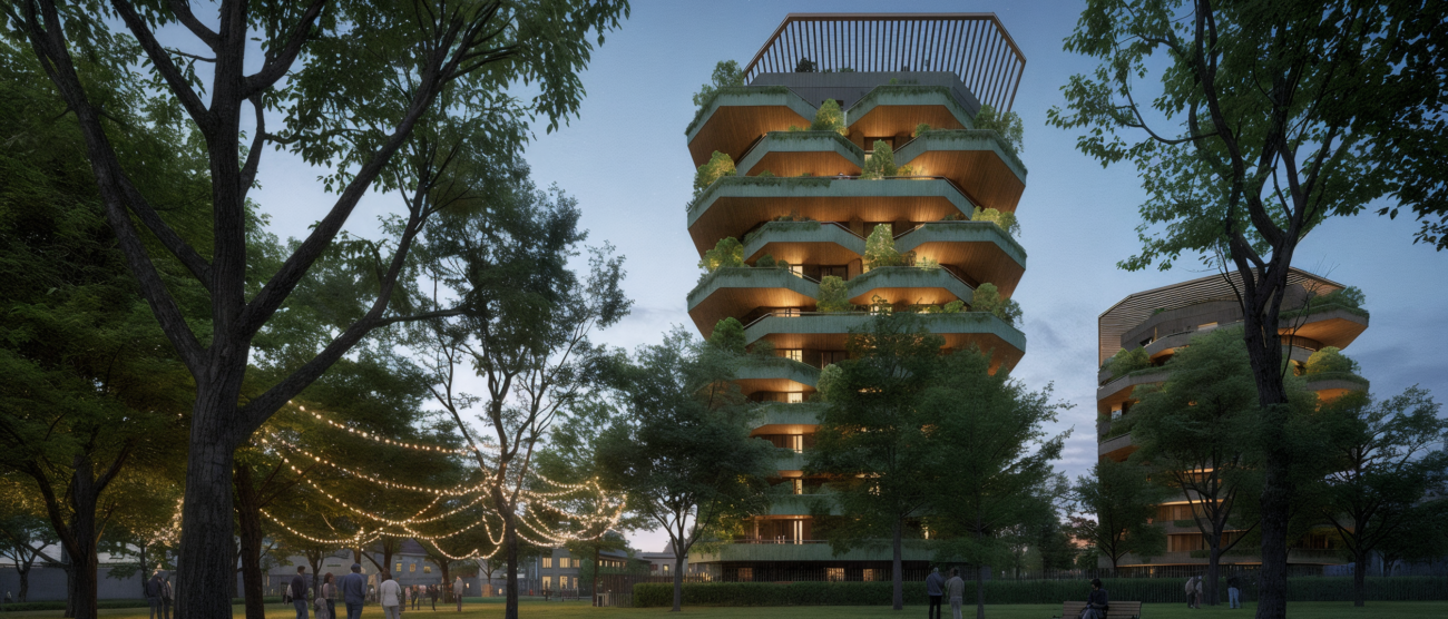 Beauty contest area Via Cavallotti - Ex Buon Pastore a-fact Monza Tower night_@emmework
