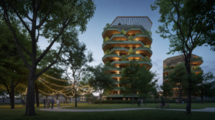 Beauty contest area Via Cavallotti - Ex Buon Pastore a-fact Monza Tower night_@emmework