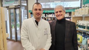 Da sinistra Nikola Nisic, direttore, e Nunzio Del Sorbo, presidente della Azienda farmacie Vimercatesi
