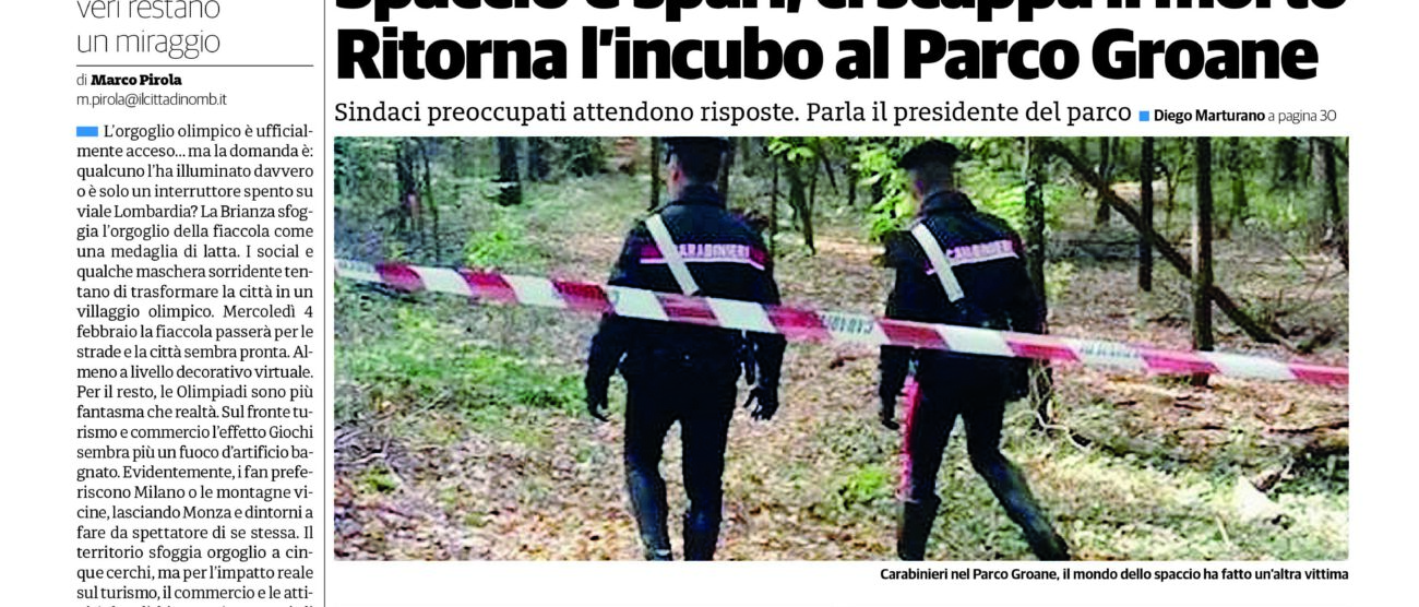 Il Cittadino 31 gennaio prima pagina Valle del Seveso