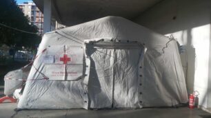 Paderno Dugnano tenda riscaldata Croce rossa