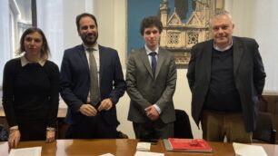 Pedermontana da sinistra Arianna Bettin, Francesco Facciuto, Francesco Racioppi e Onorio Rosati