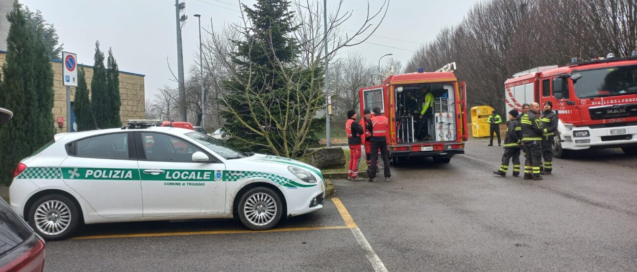 Alcuni dei soccorsi sul posto a Triuggio
