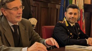 Il report 2025 della attività della Polizia locale di Monza: da sinistra il sindaco Paolo Pilotto e il comandante Giovanni Dongiovanni