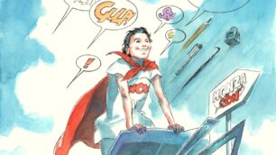 Un dettaglio della locandina di MonzaCon, firmata da Frisenda