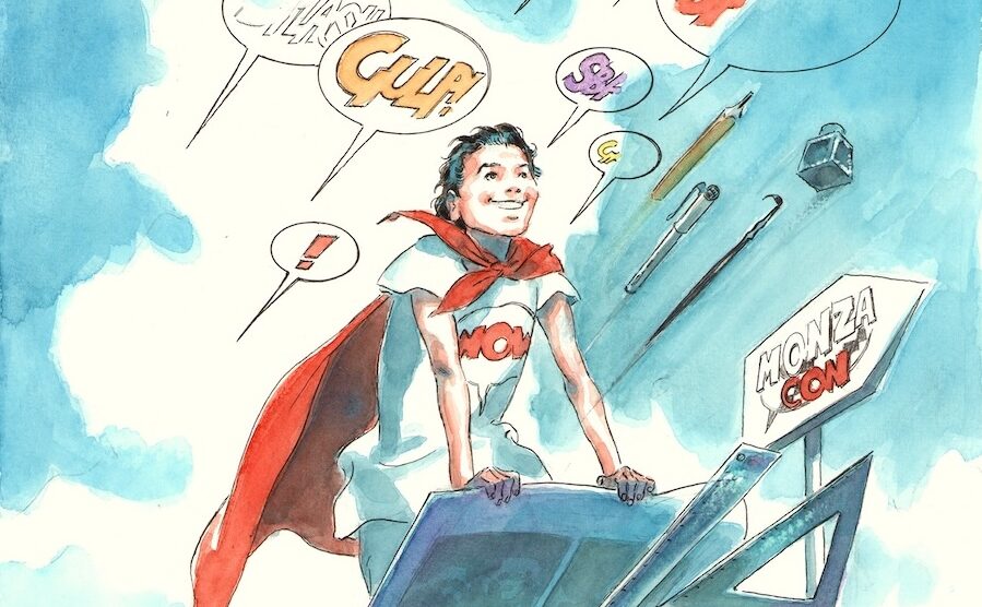 Un dettaglio della locandina di MonzaCon, firmata da Frisenda