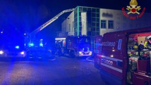 L'intervento dei vigili del fuoco a Triuggio