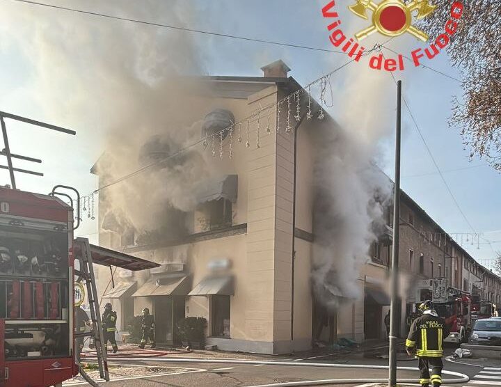 I vigili de fuoco a Muggiò