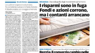 Il Cittadino prima pagina giovedì Monza 22 gennaio 2026