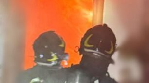 L'intervento dei vigili del fuoco a Desio