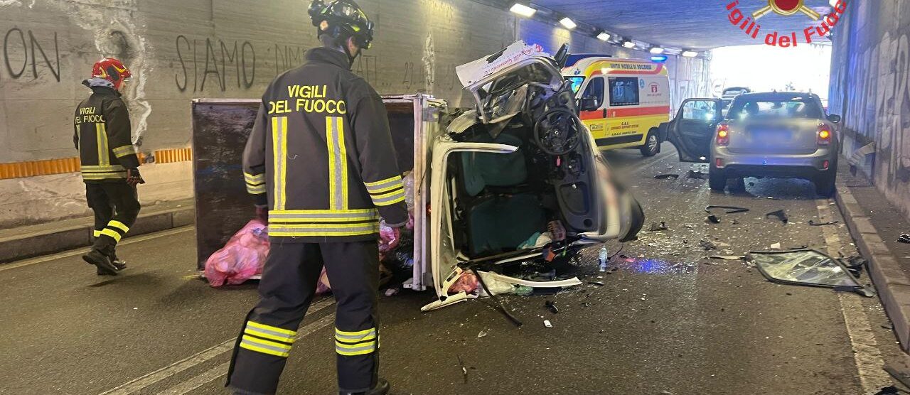 La scena dell'incidente nel sottopasso di Monza