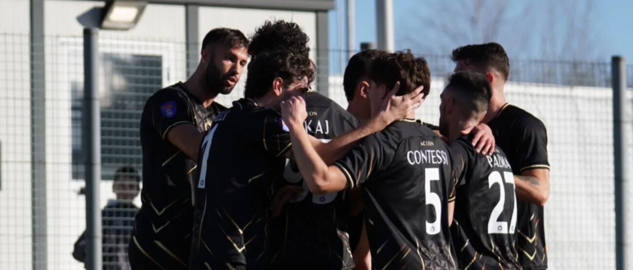 Calcio Serie D Festa dei calciatori AC Leon per il successo sulla Nuova Sondrio