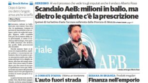 Il Cittadino 2026 prima pagina Brianza Nord 28 febbraio