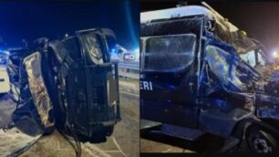 A4 Caponago incidente carabinieri - foto Sim