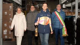 Olimpiadi Milano Cortina 2026 referente Relazioni Esterne di Banco Alimentare della Lombardia Anna Clerici, Presidente di Fondazione Banco Alimentare Marco Piuri, Sindaco di Muggiò Michele Messina