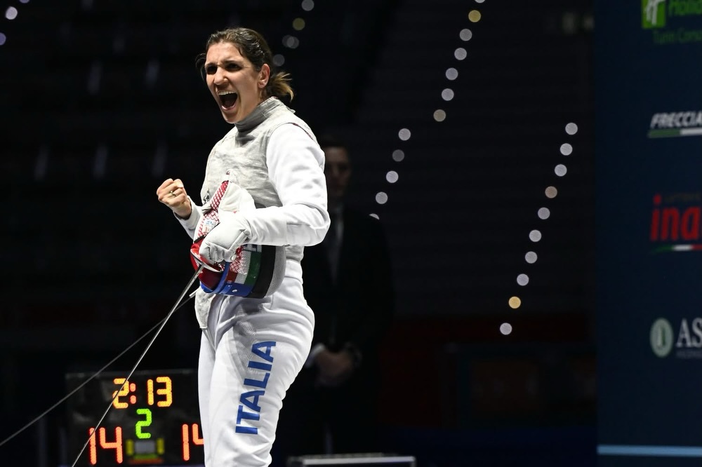 Scherma Arianna Errigo esultanza gara Torino