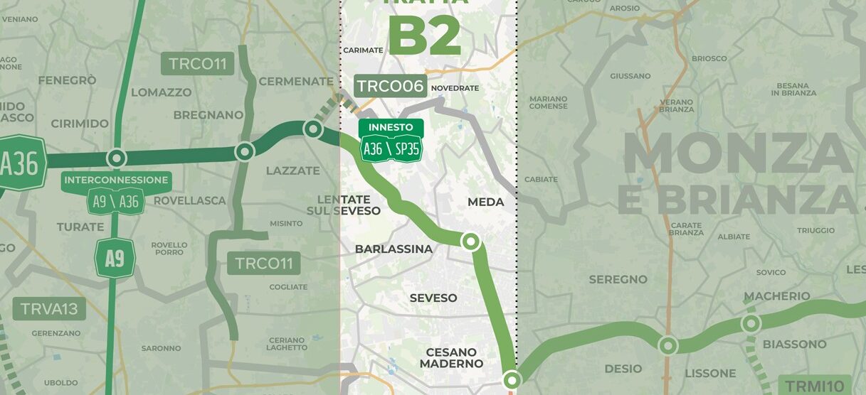 La tratta B2 di Pedemontana