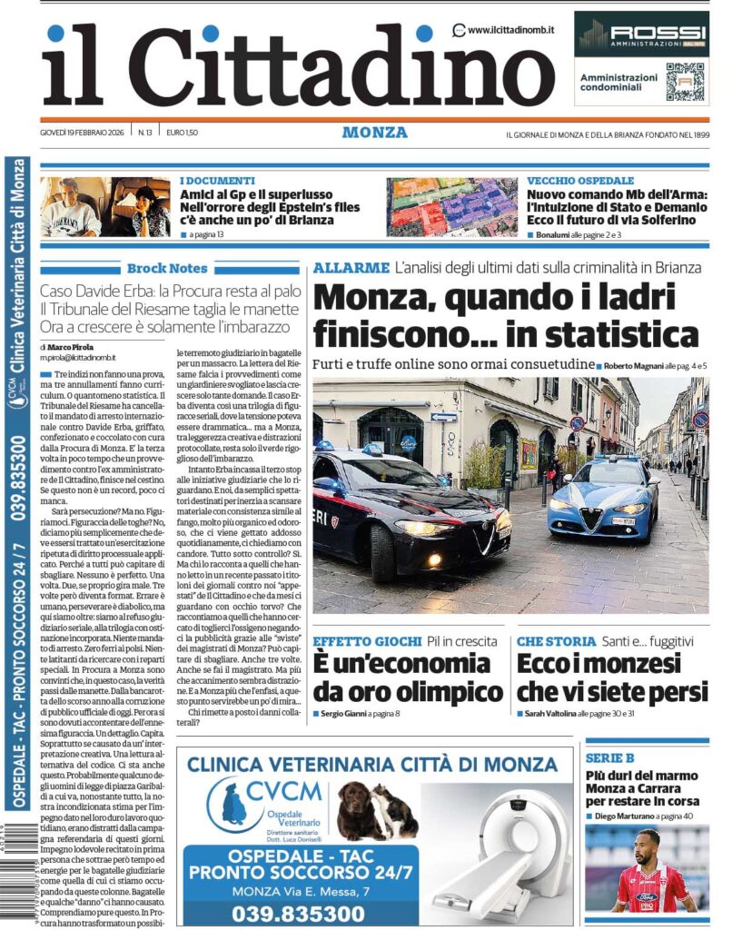 Il Cittadino giovedì 19 febbraio 2026