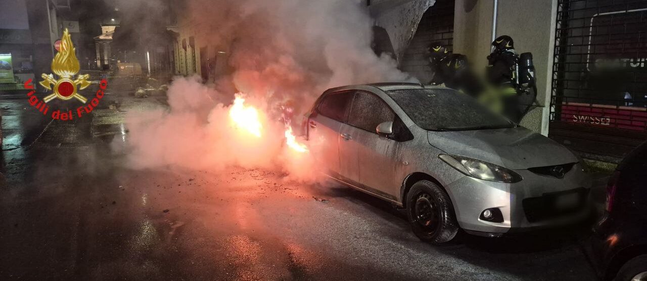 I vigili del fuoco a Seregno