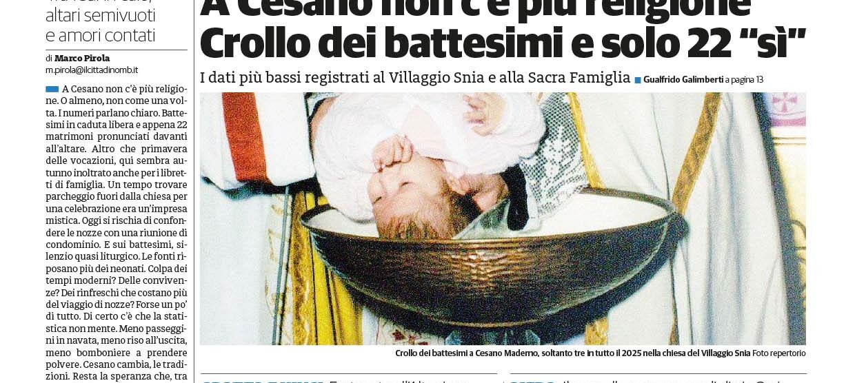 Il Cittadino prima pagina sabato 21 febbraio Valle del Seveso