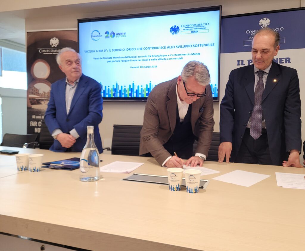 Brianzacque Confcommercio firma Boerci