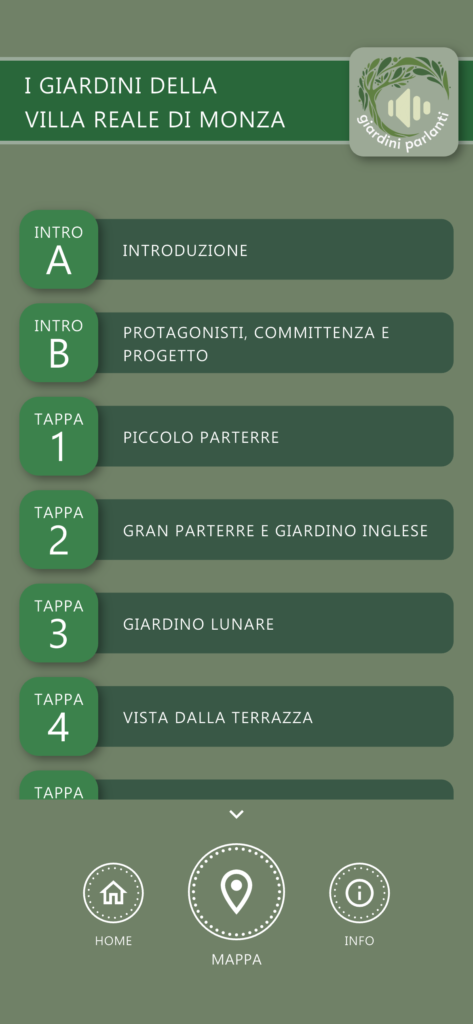 I Giardini reali di Monza nell'app "Giardini parlanti"