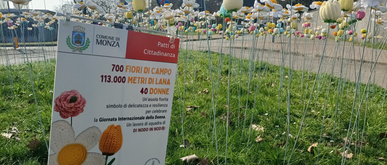 Monza San Fruttuoso fiori all'uncinetto