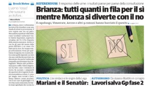 Il Cittadino prima Monza 26 marzo 2026