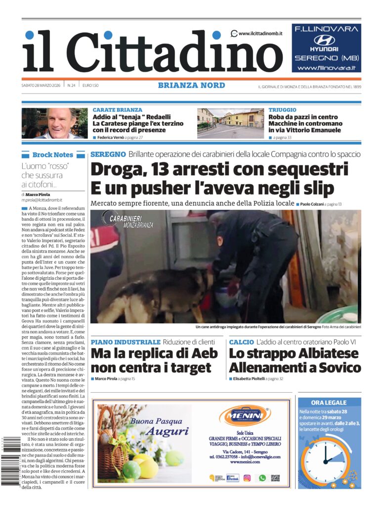 Il Cittadino prima BN 28 marzo 2026