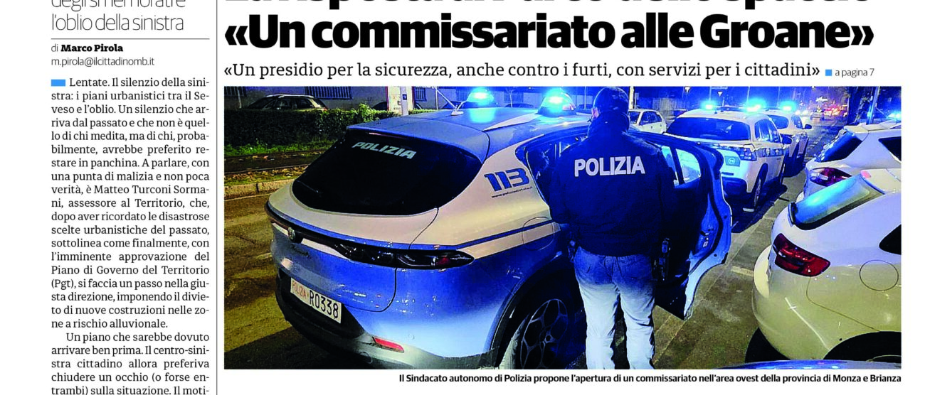 Il Cittadino prima pagina 14 marzo 2026 Valle del Seveso