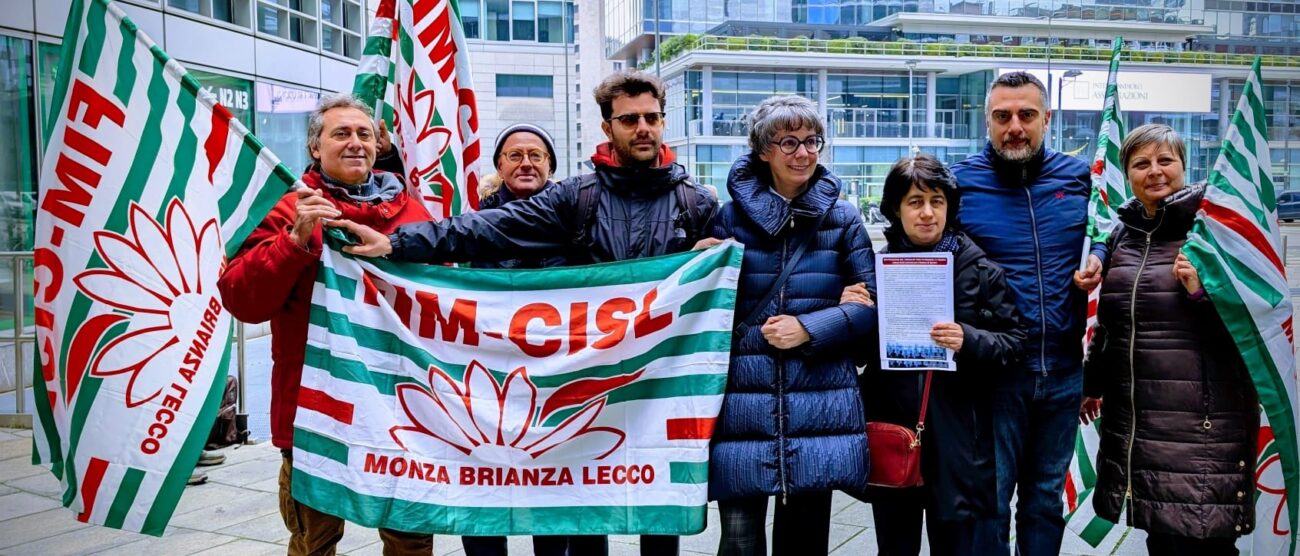 La RSU FIM CISL scattata al presidio di lunedì 2 marzo
